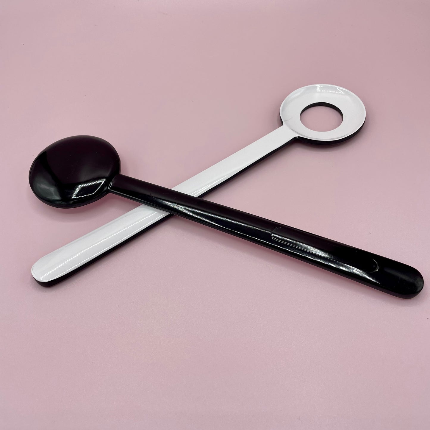 Black & White Salad Servers