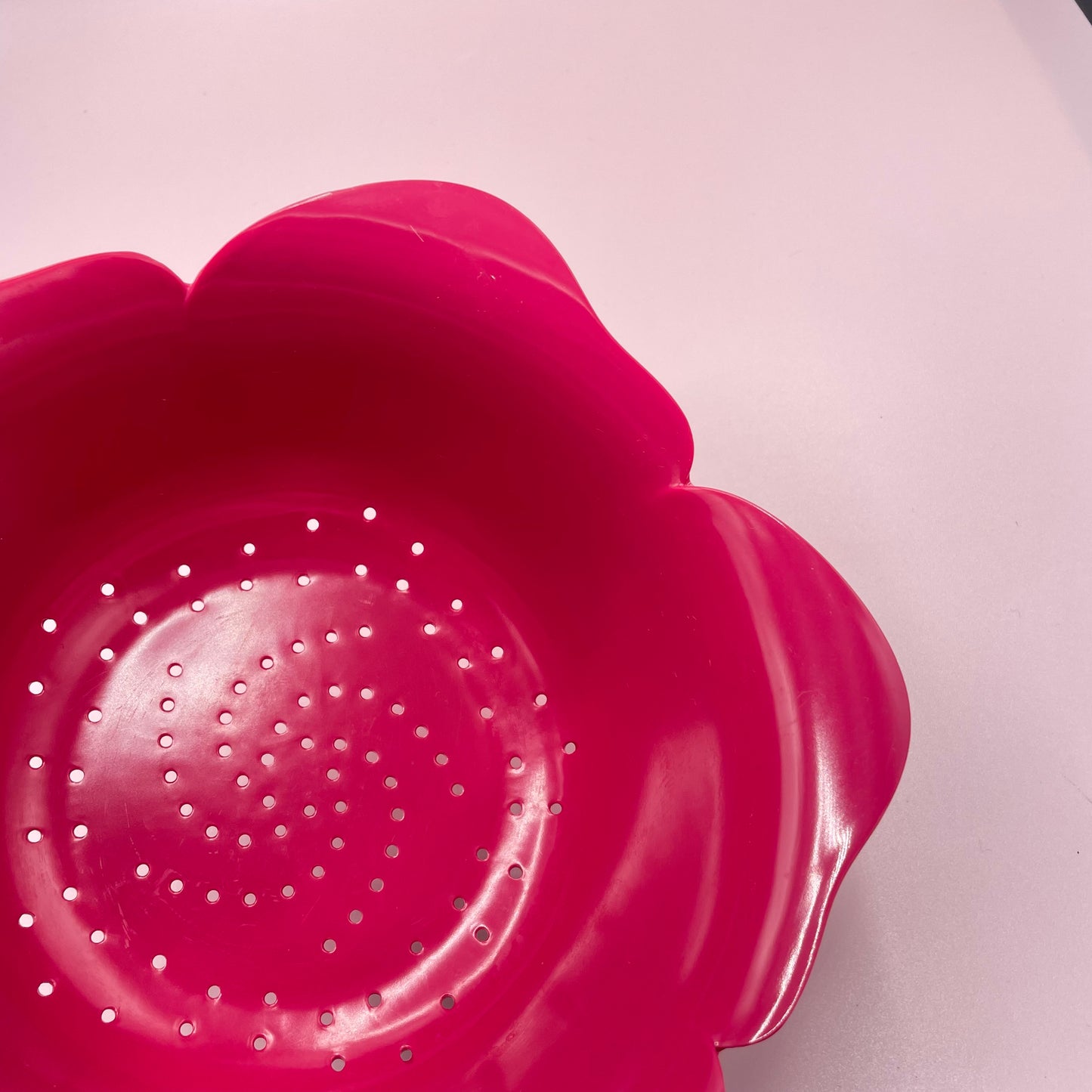 Pink Melamine Flower Colander