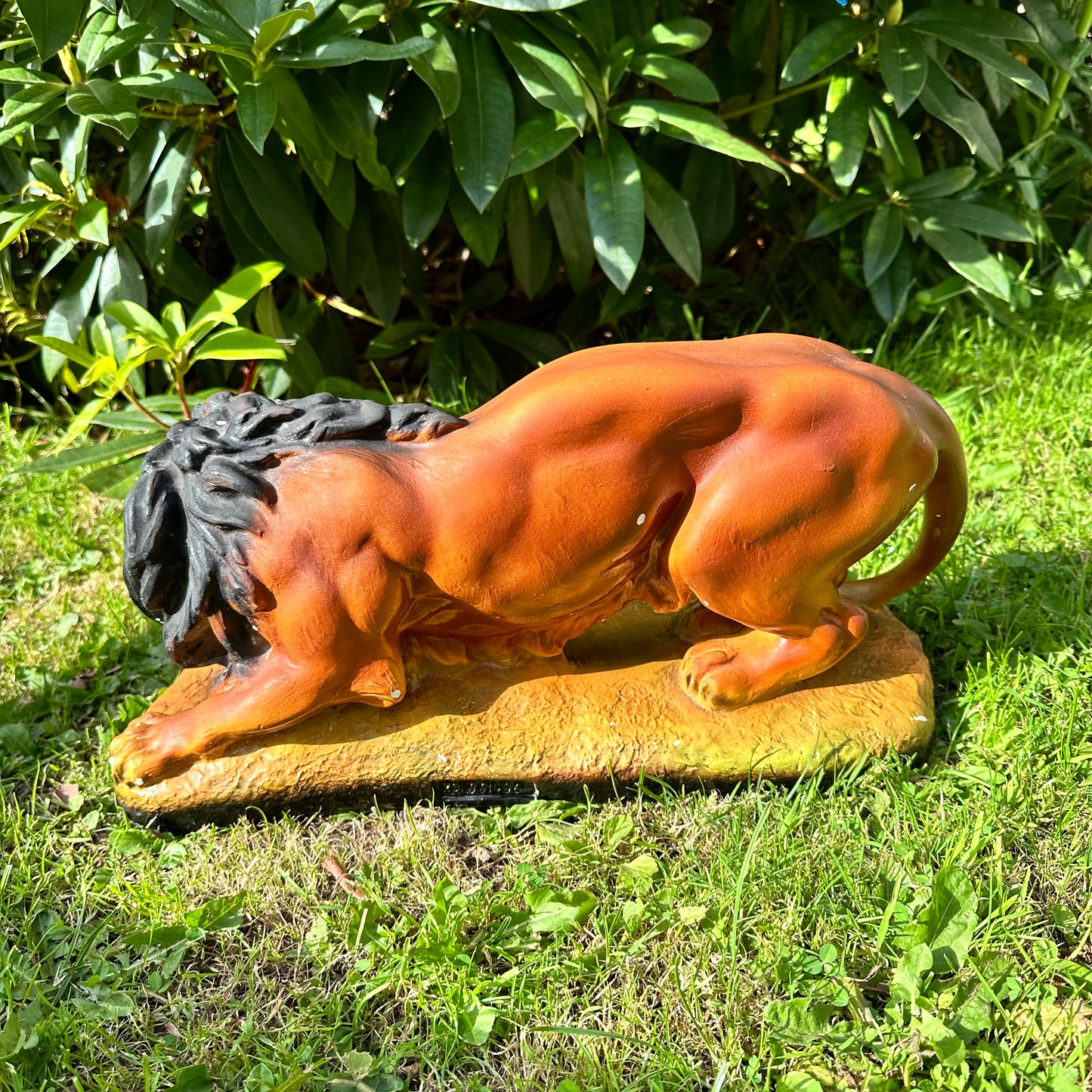 Chalkware Lion Figurine