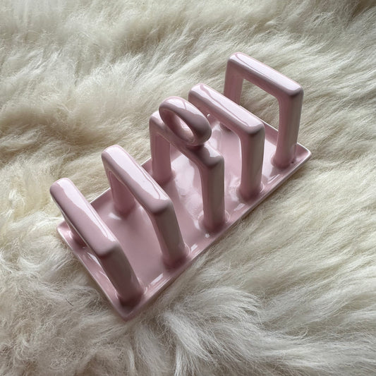 Carlton Ware Pink Toast Rack