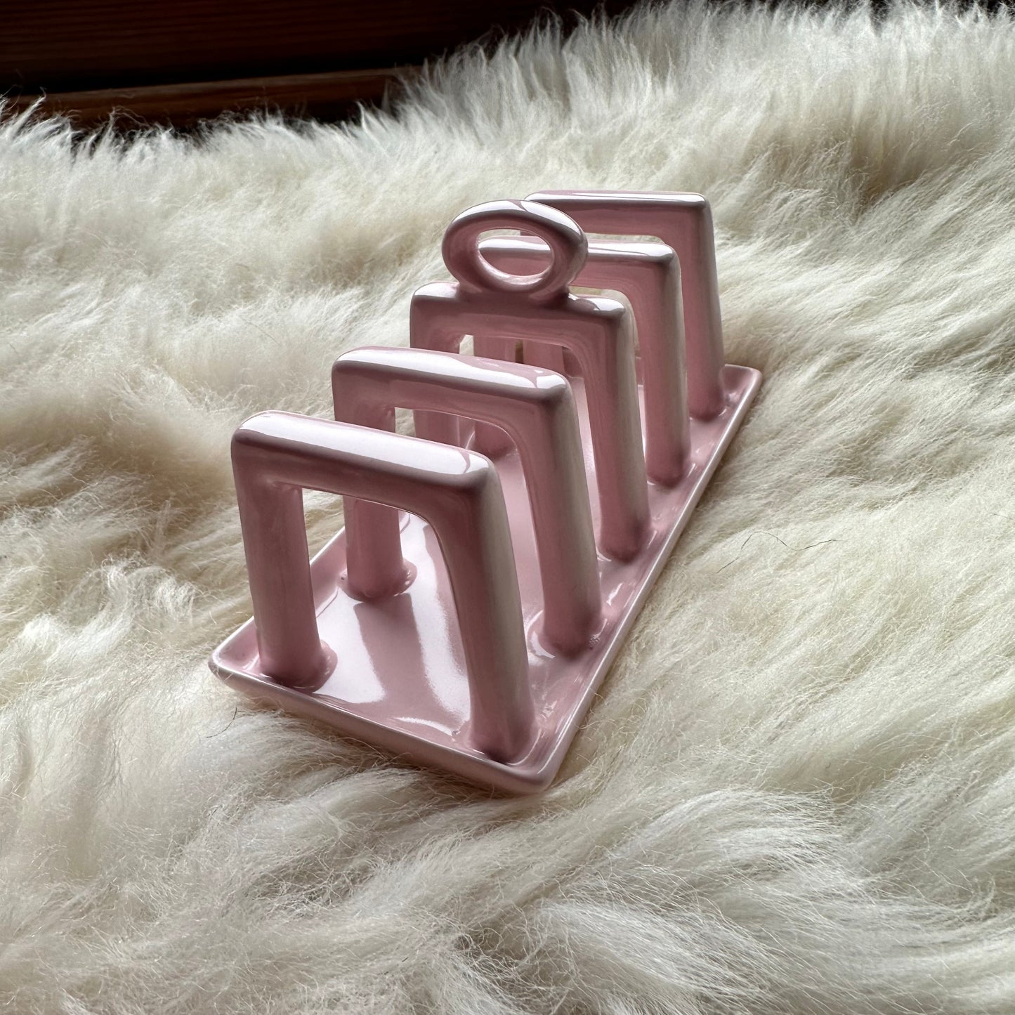 Carlton Ware Pink Toast Rack