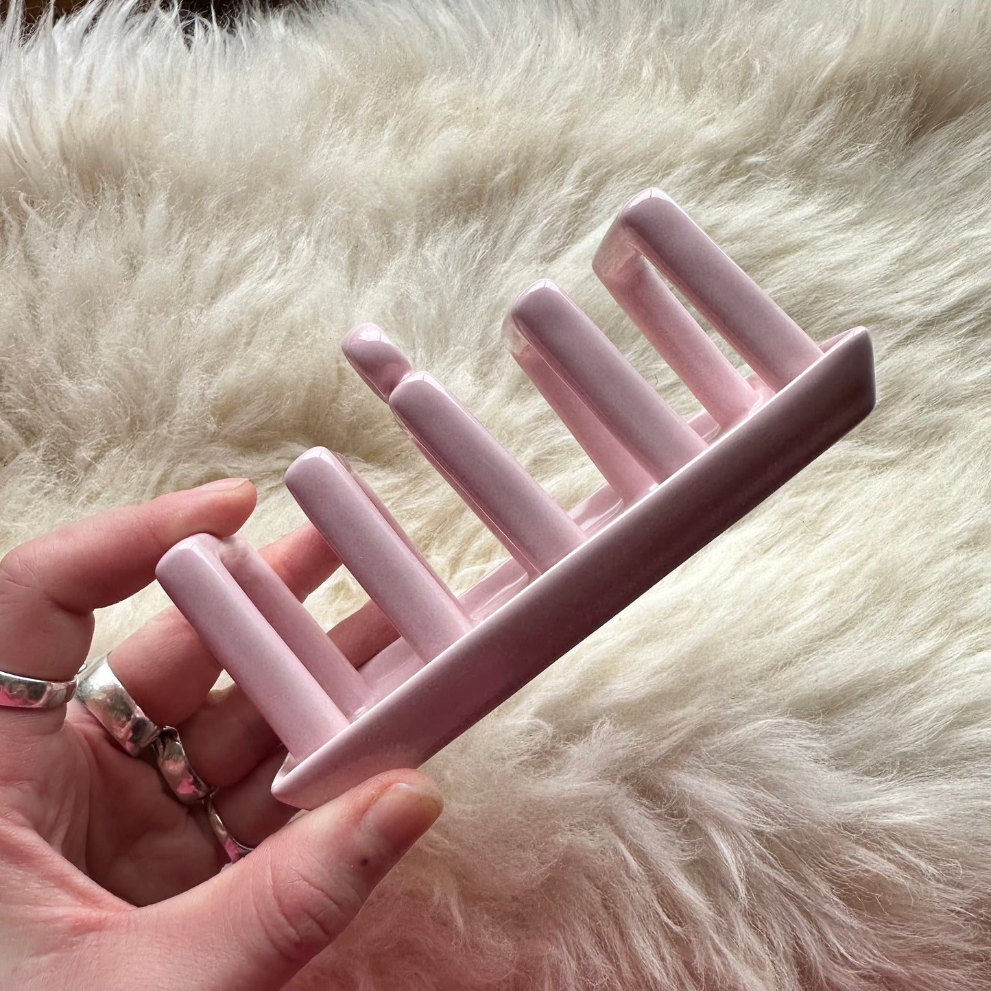 Carlton Ware Pink Toast Rack