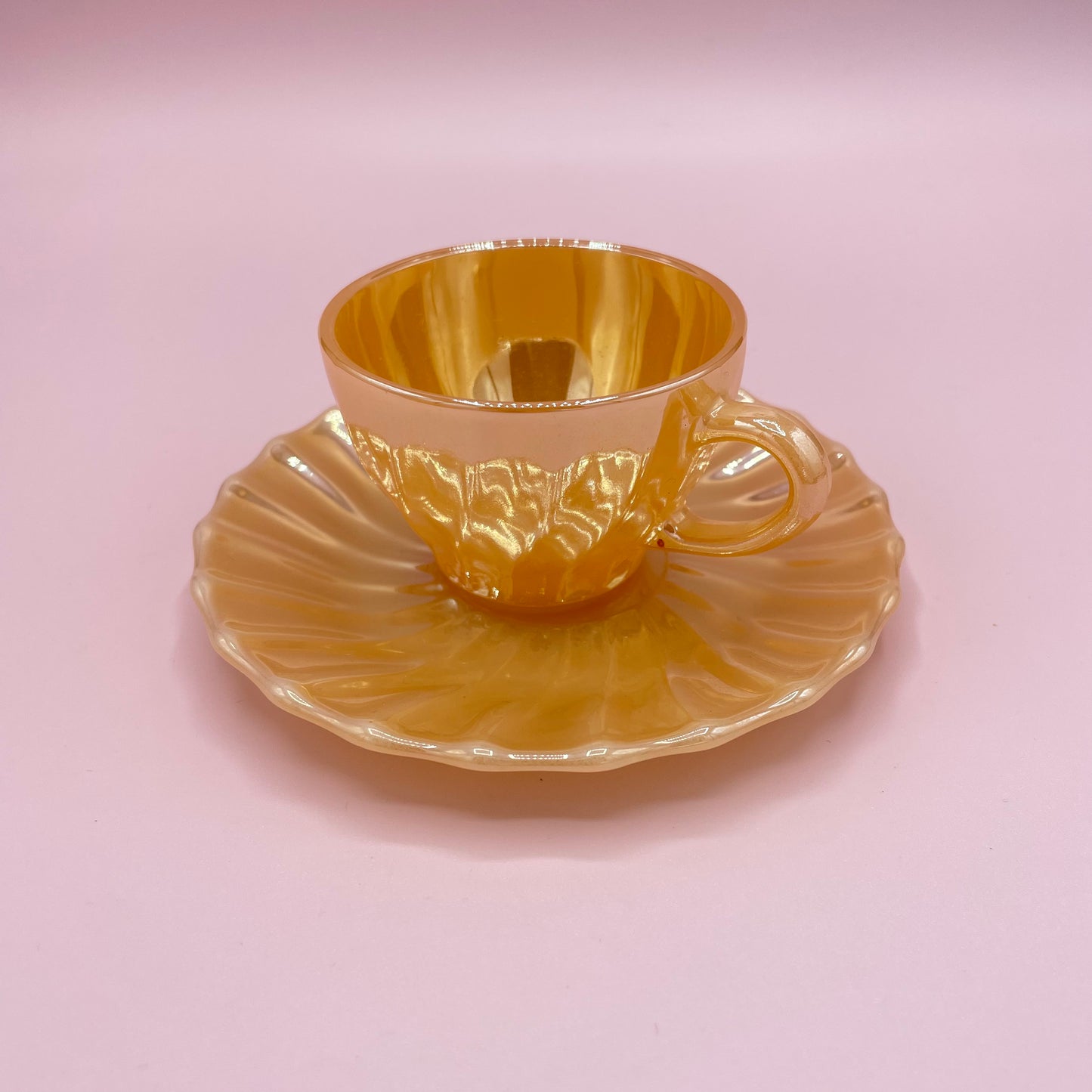 Mexican Lustreware Espresso Cups & Saucer X6