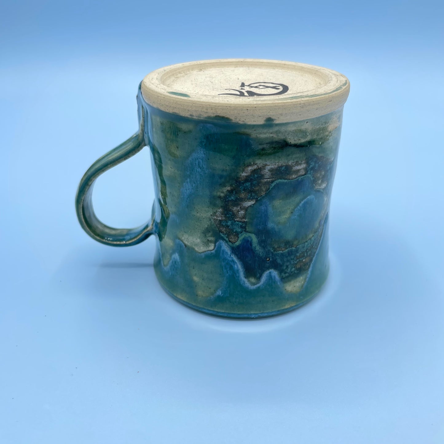 Green & Blue Drip Glaze Mug