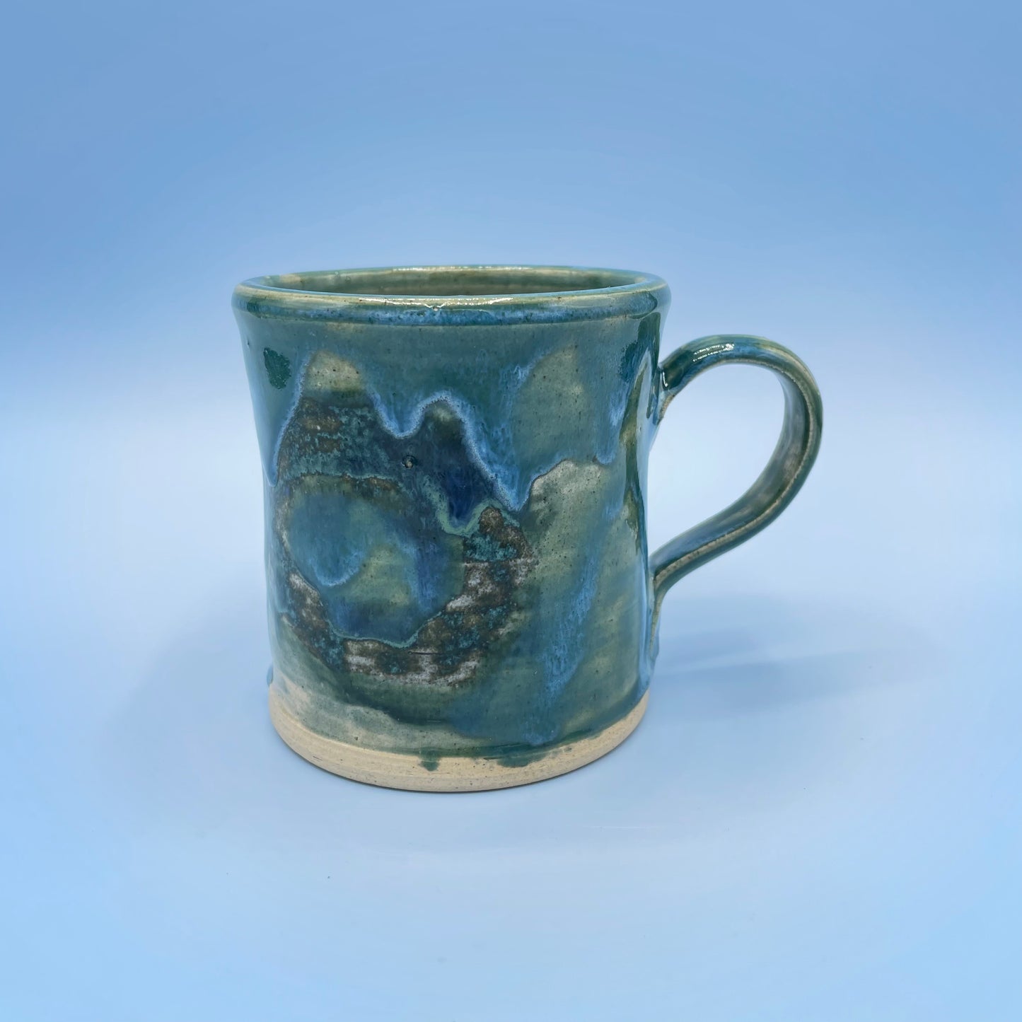 Green & Blue Drip Glaze Mug