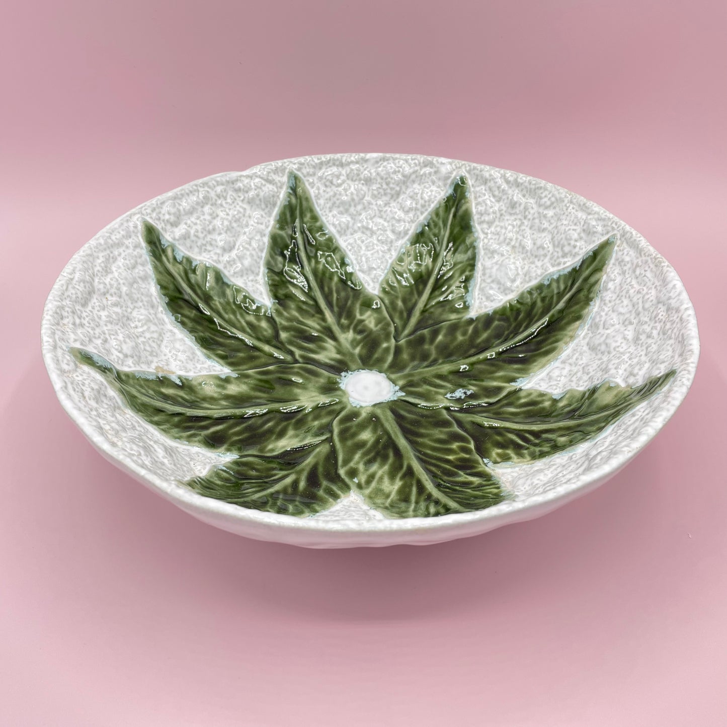 Portuguese Majolica Leaf Bowl (Large)