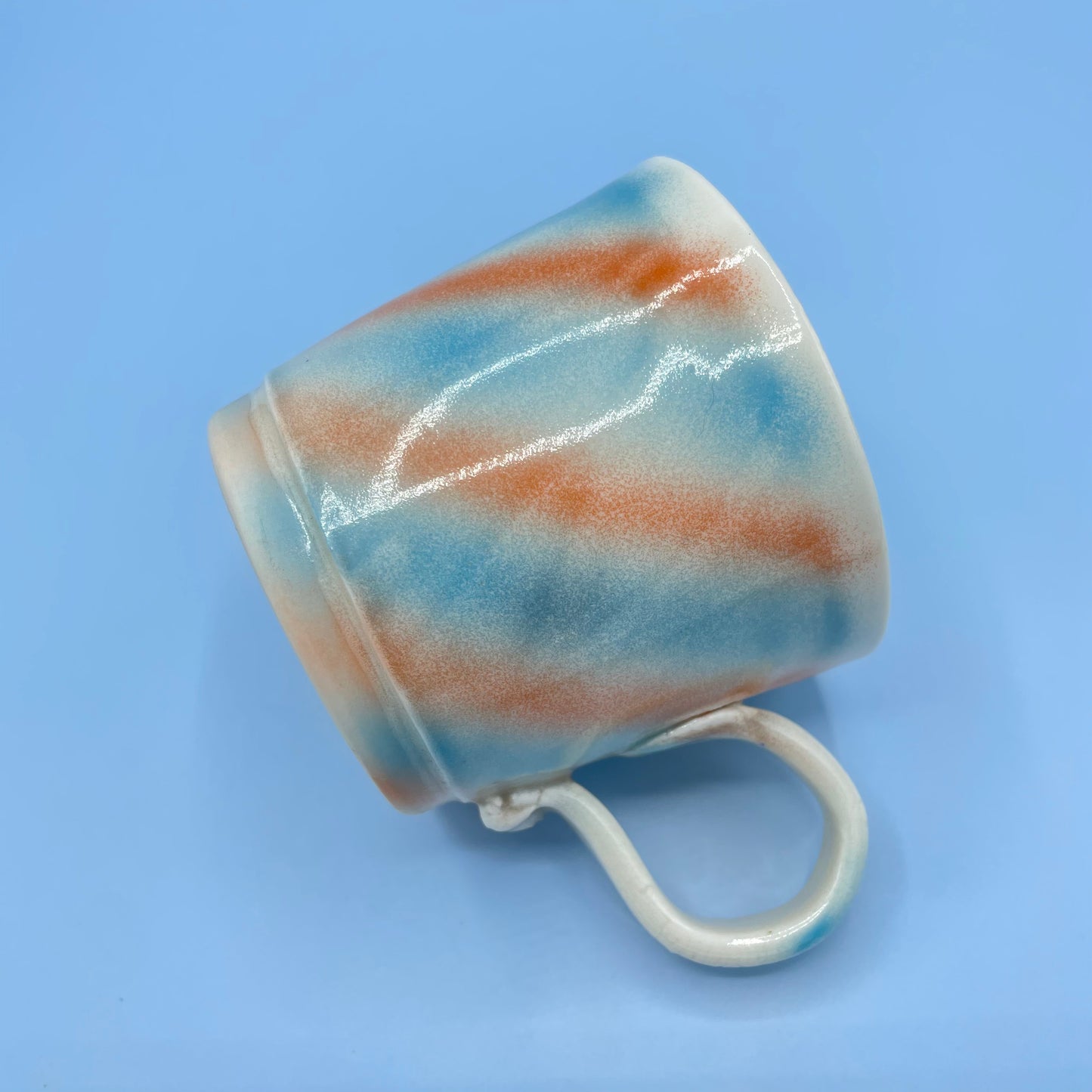 Blue & Orange Stripe Mug