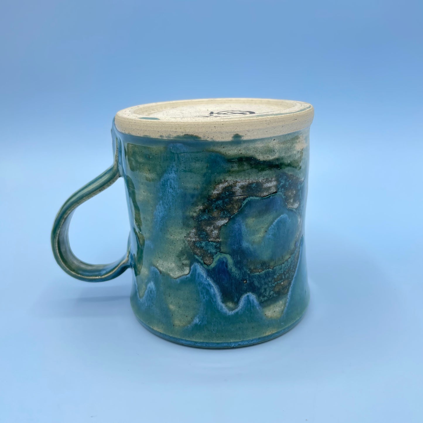 Green & Blue Drip Glaze Mug