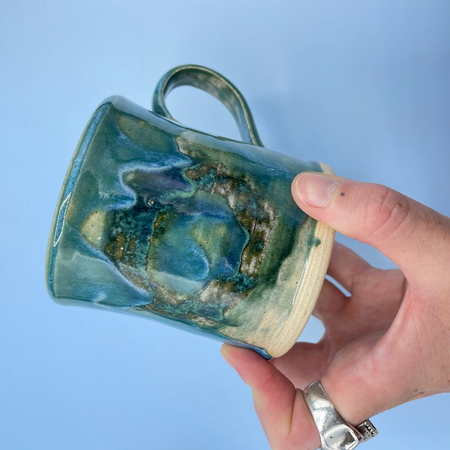 Green & Blue Drip Glaze Mug