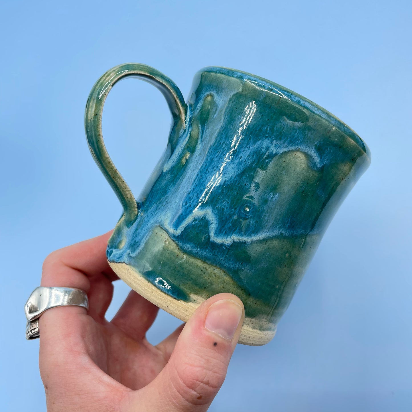 Green & Blue Drip Glaze Mug