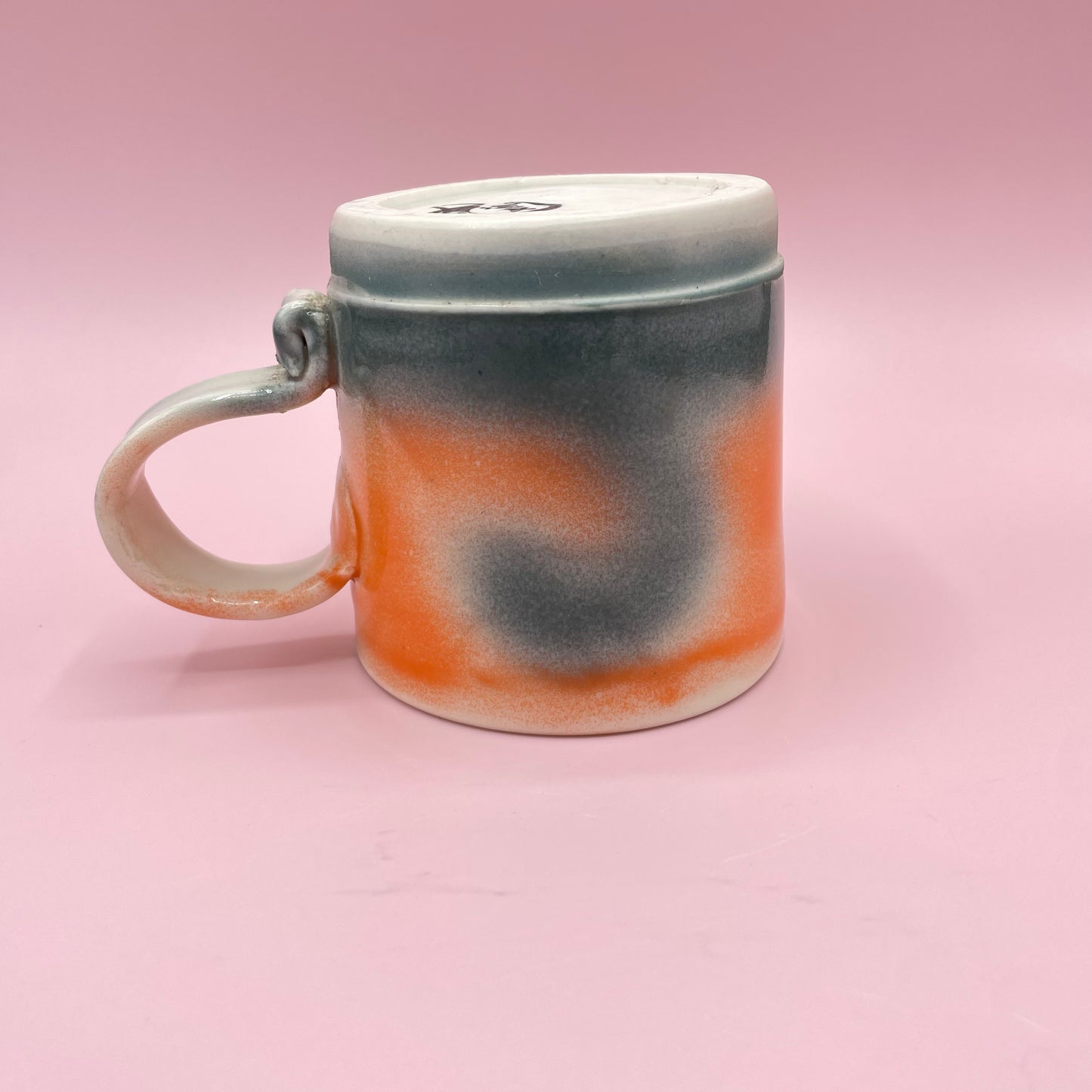 Orange & Grey Glazed Mug