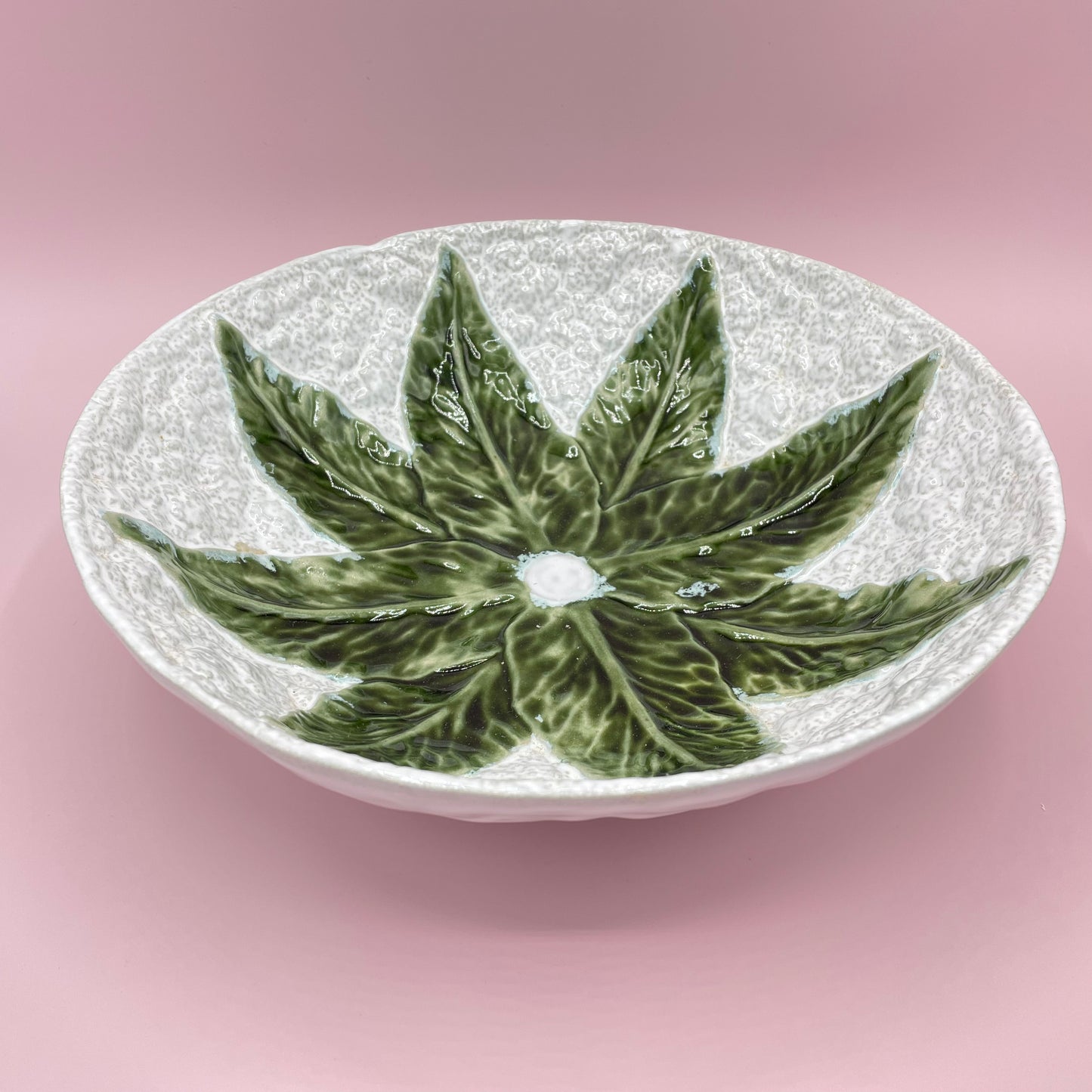 Portuguese Majolica Leaf Bowl (Large)