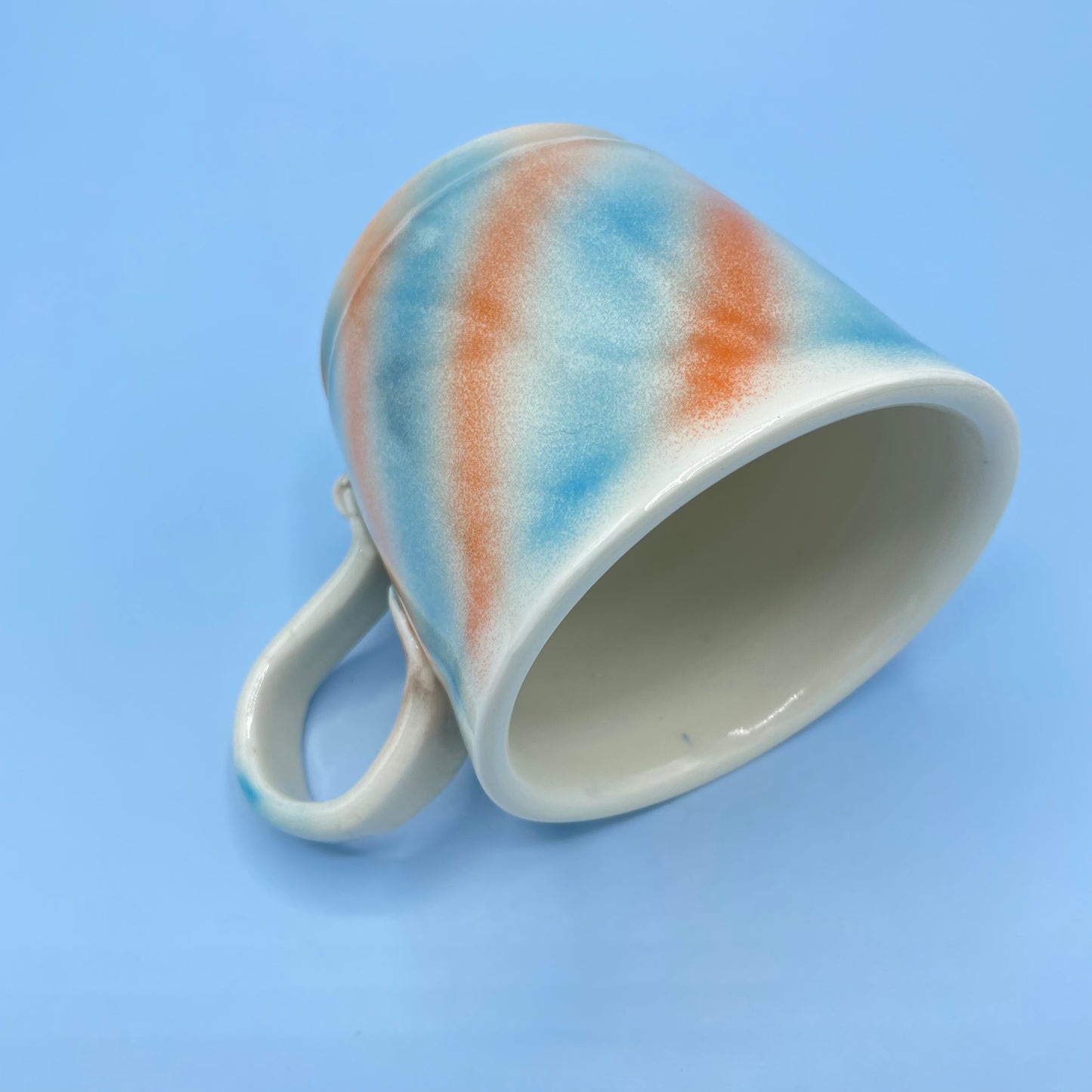 Blue & Orange Stripe Mug