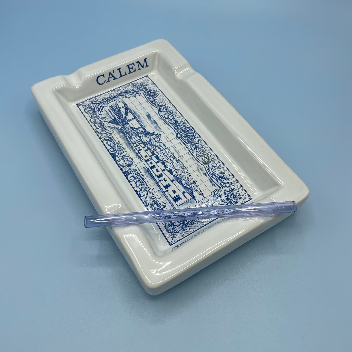 White & Blue Ca'lem Ashtray