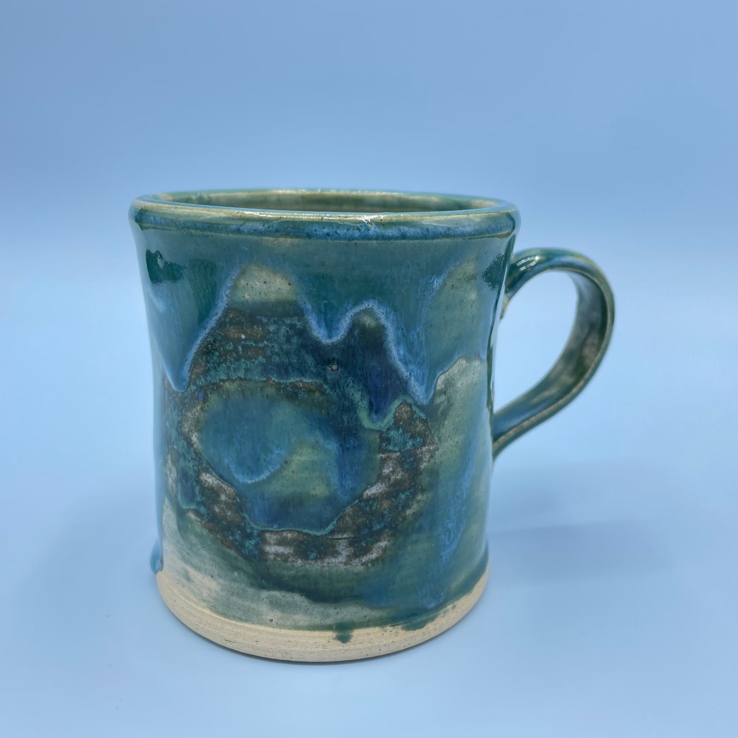 Green & Blue Drip Glaze Mug