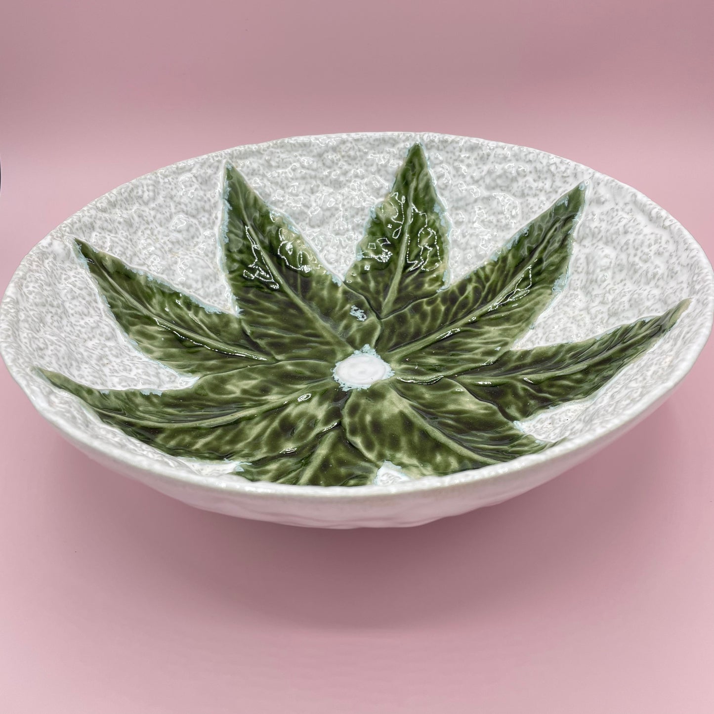 Portuguese Majolica Leaf Bowl (Large)