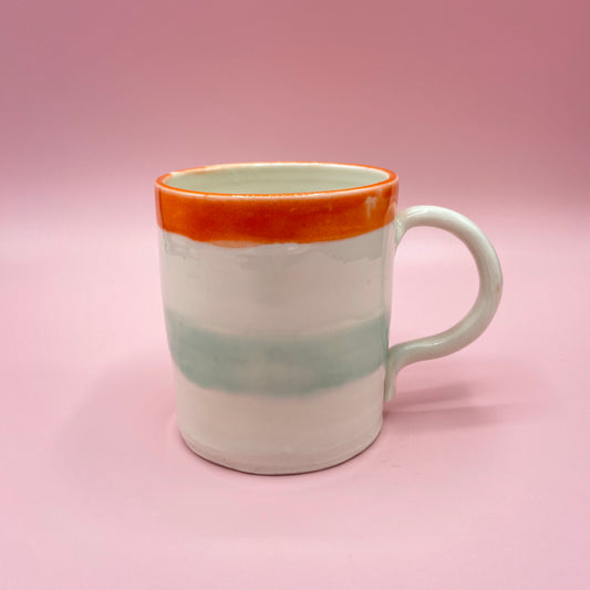 Orange, Mint & Cream Mug