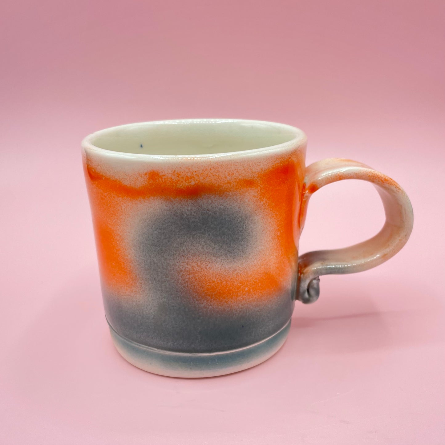 Orange & Grey Glazed Mug