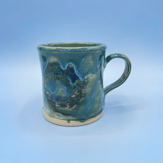 Green & Blue Drip Glaze Mug