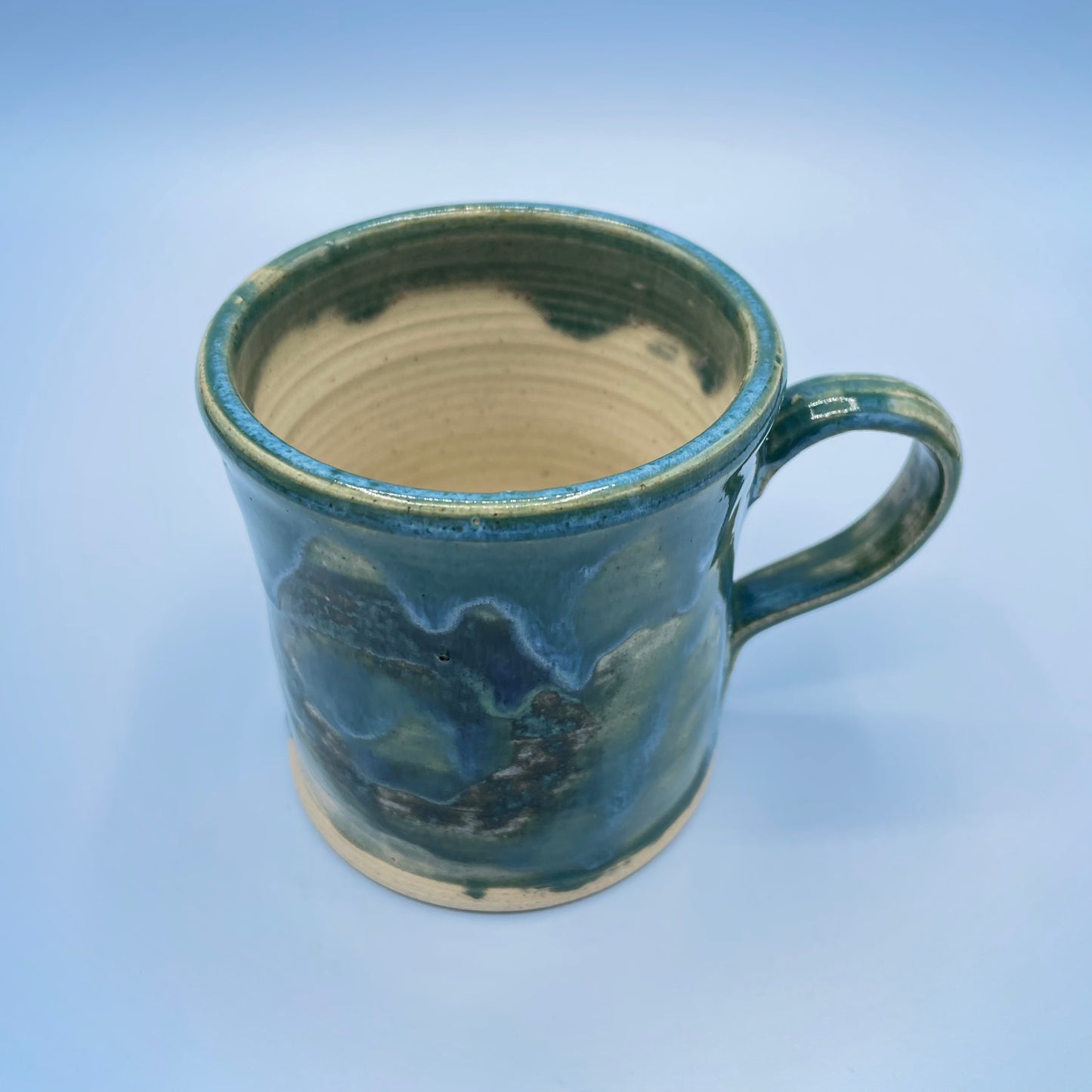 Green & Blue Drip Glaze Mug