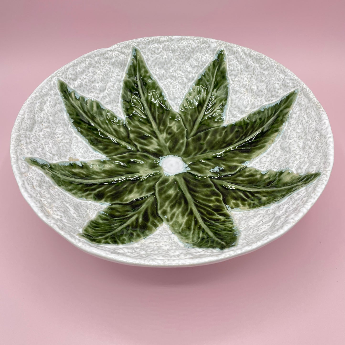 Portuguese Majolica Leaf Bowl (Large)