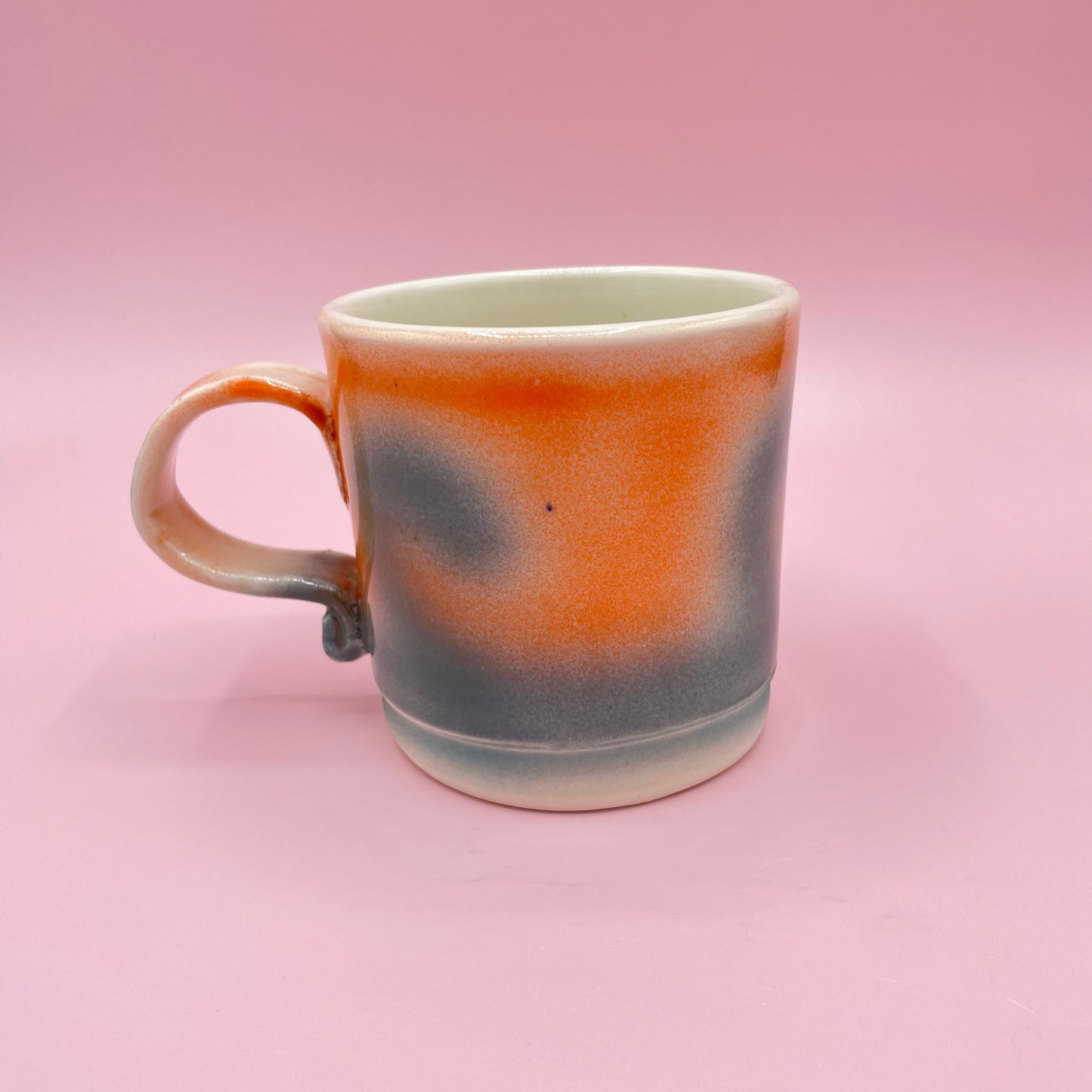 Orange & Grey Glazed Mug