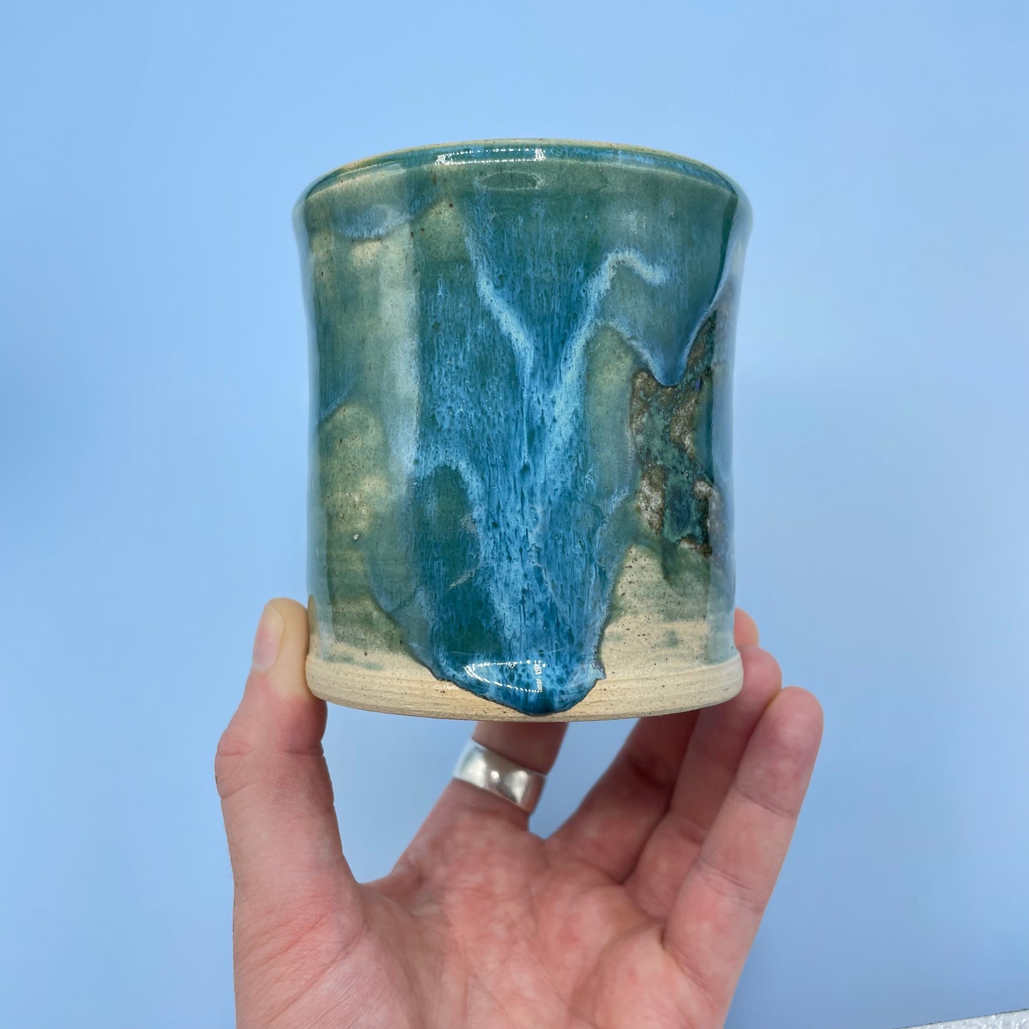 Green & Blue Drip Glaze Mug