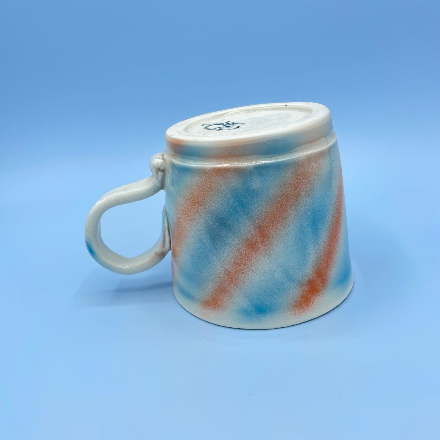 Blue & Orange Stripe Mug