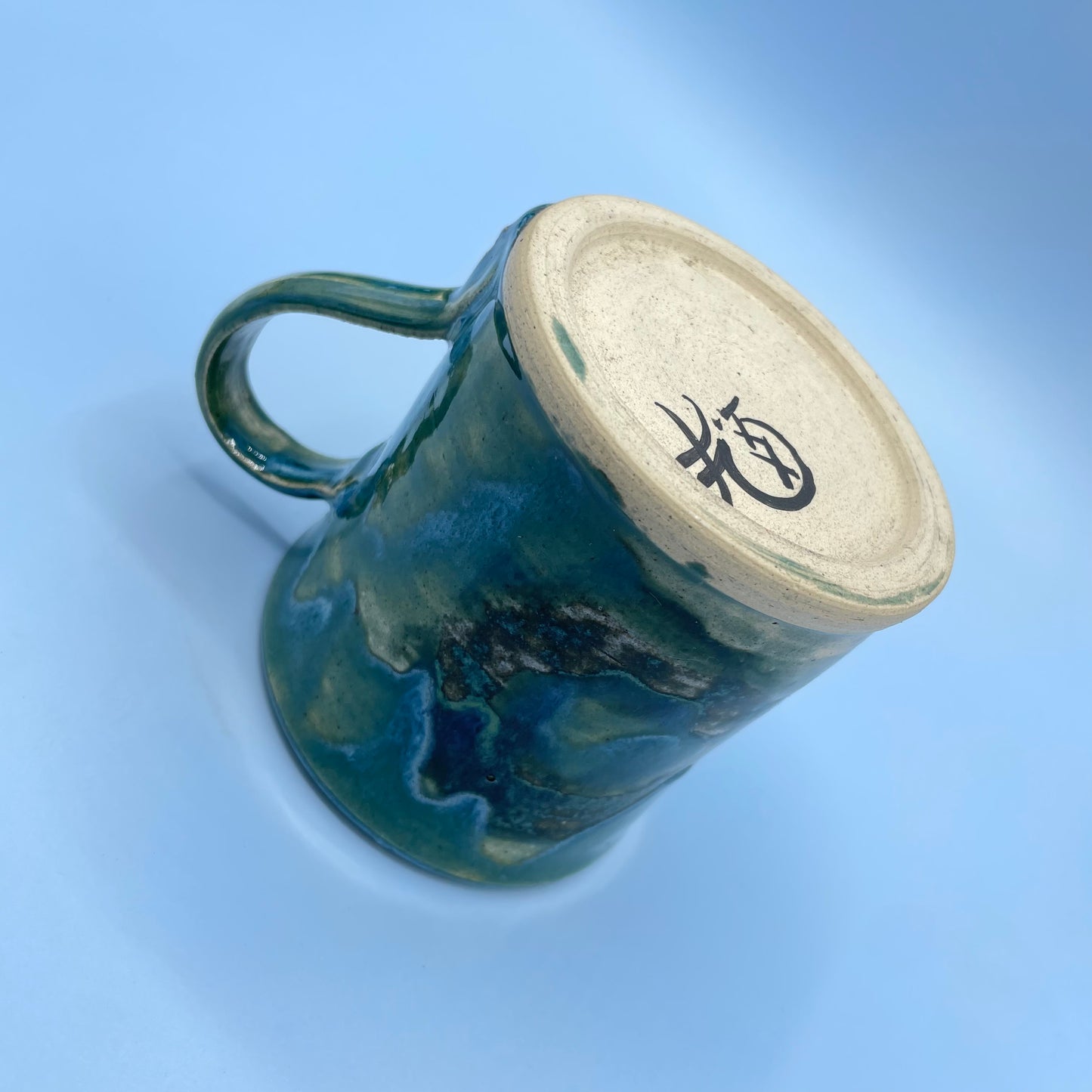 Green & Blue Drip Glaze Mug