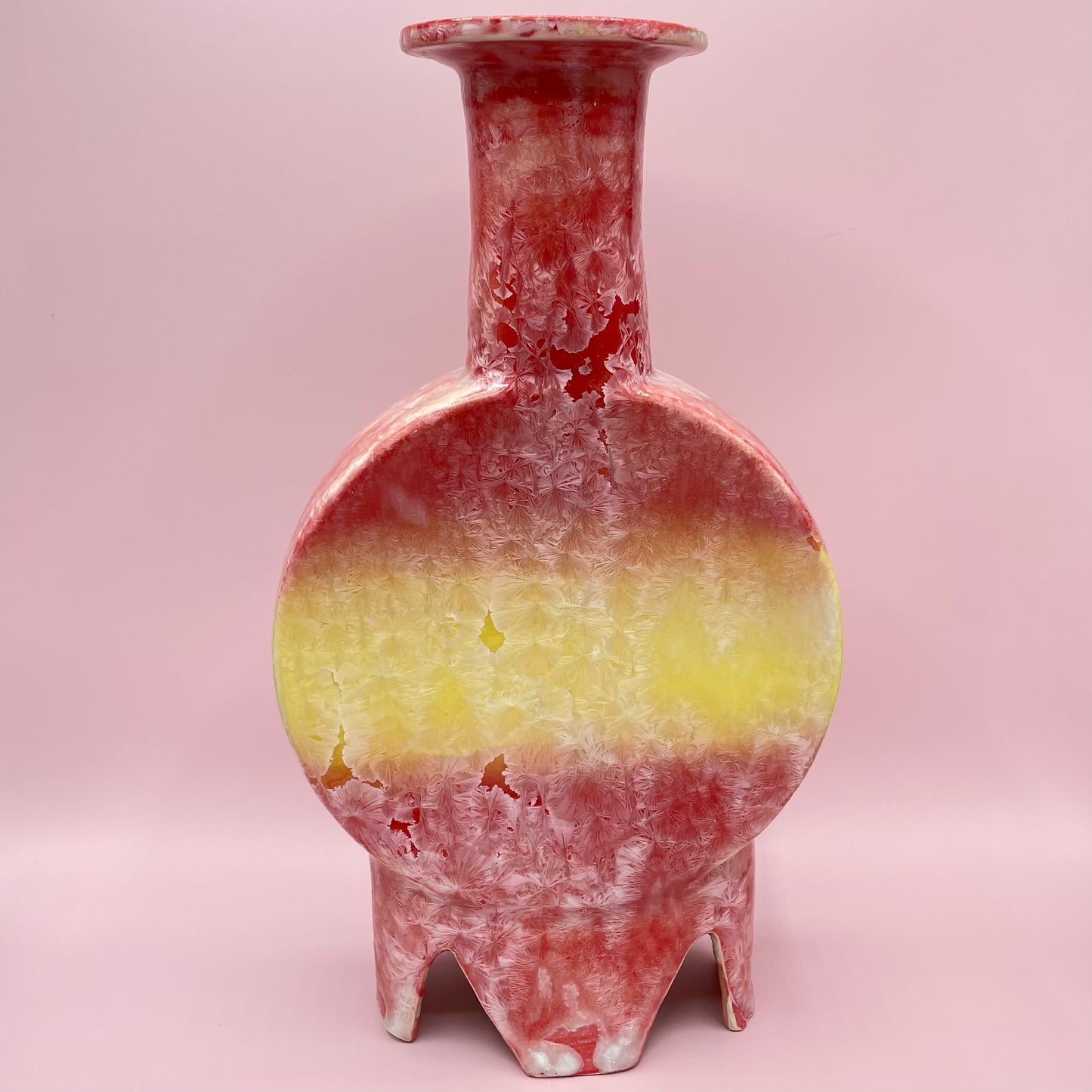 Crystal Glazed Sunset Ceramic Vase