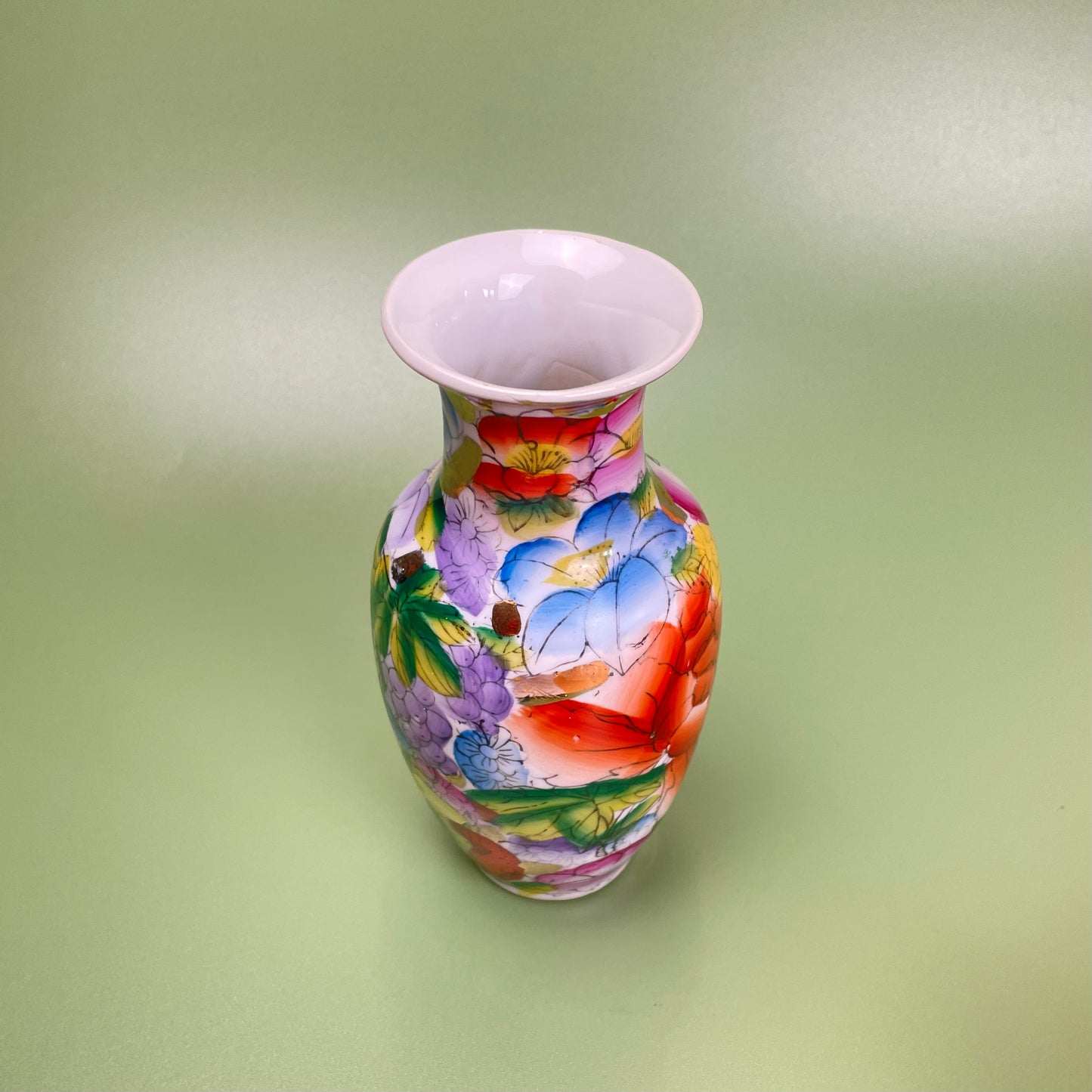 Flower Vase Chinese Famille Rose Millefleur