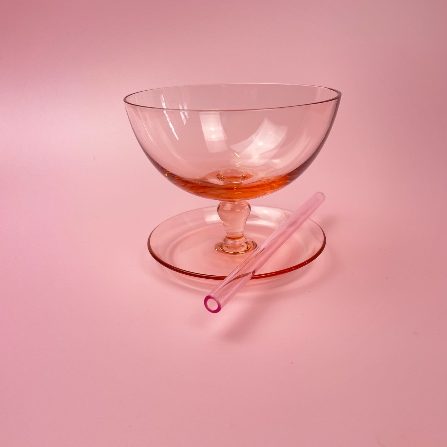 Vintage Sundae Coloured Glasses Drip Tray Cocktail