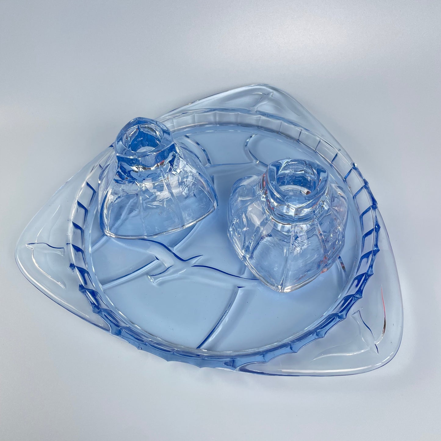 Blue Glass Dressing Table Set