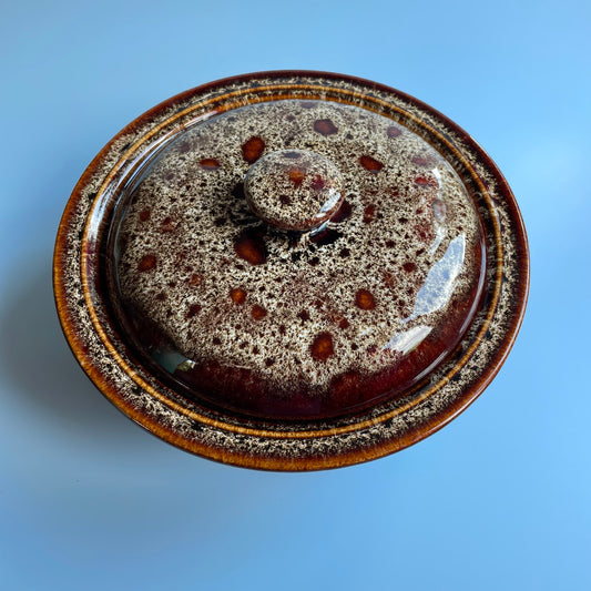 Brown Glaze Serving Casserole Dish