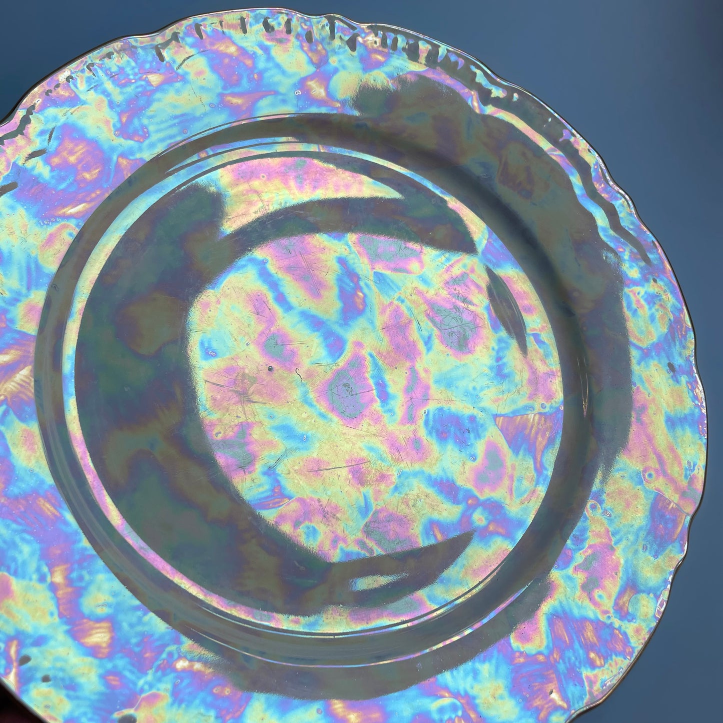 Stunning Iridescent Plate