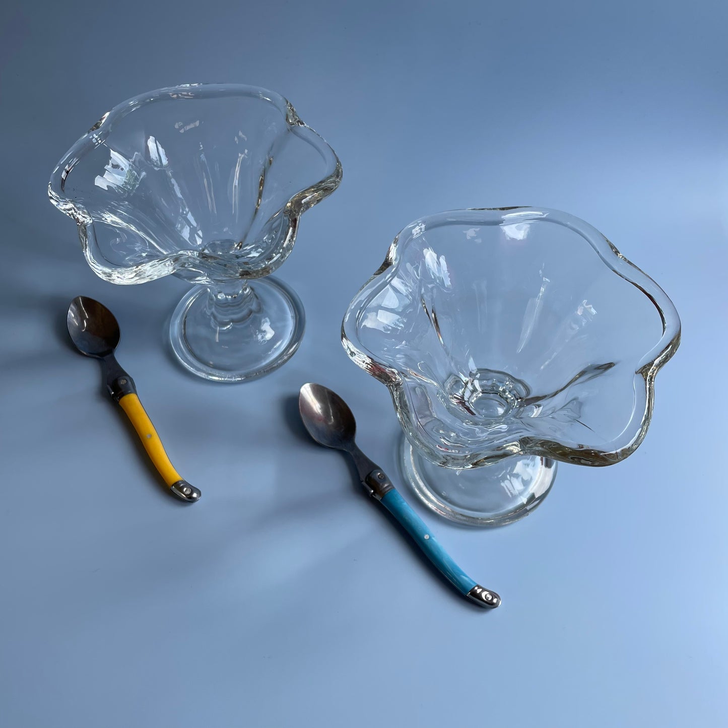 Large Vintage Sundae Glasses x2