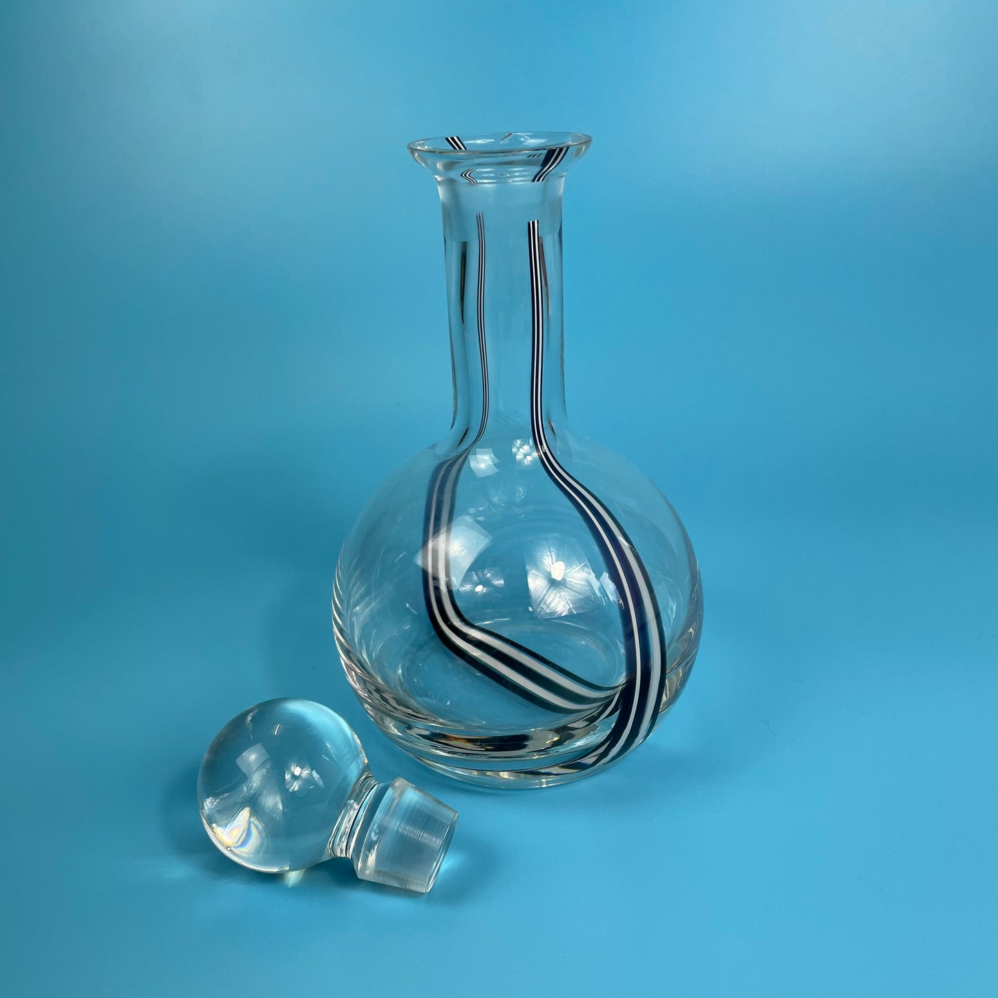 Caithness Glassware Swirl Decanter 1980s