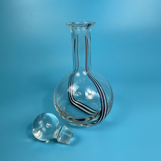 Caithness Glassware Swirl Decanter 1980s