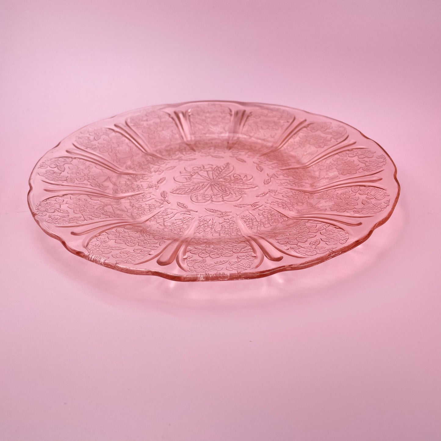 Hazel Atlas Cherry Blossom Large Plate (Pair)