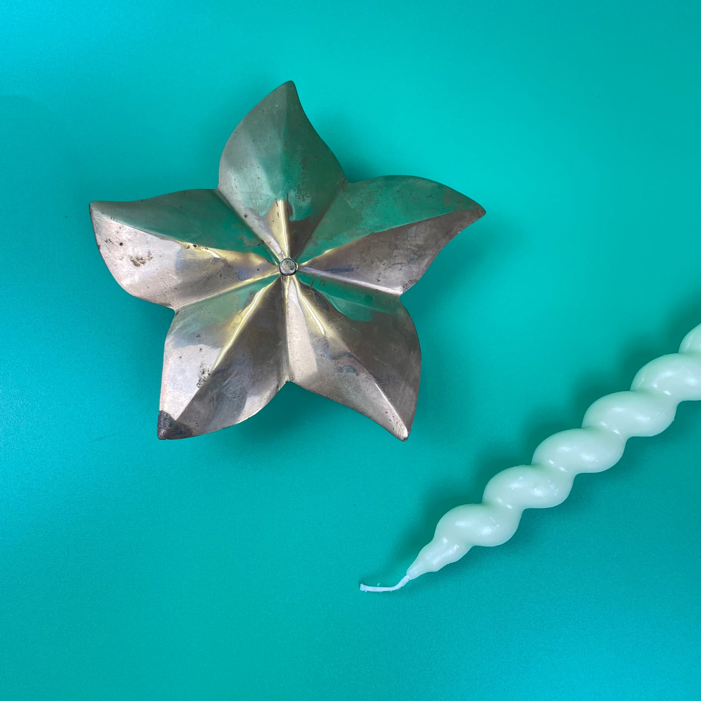 Brass Flower Candle Holder