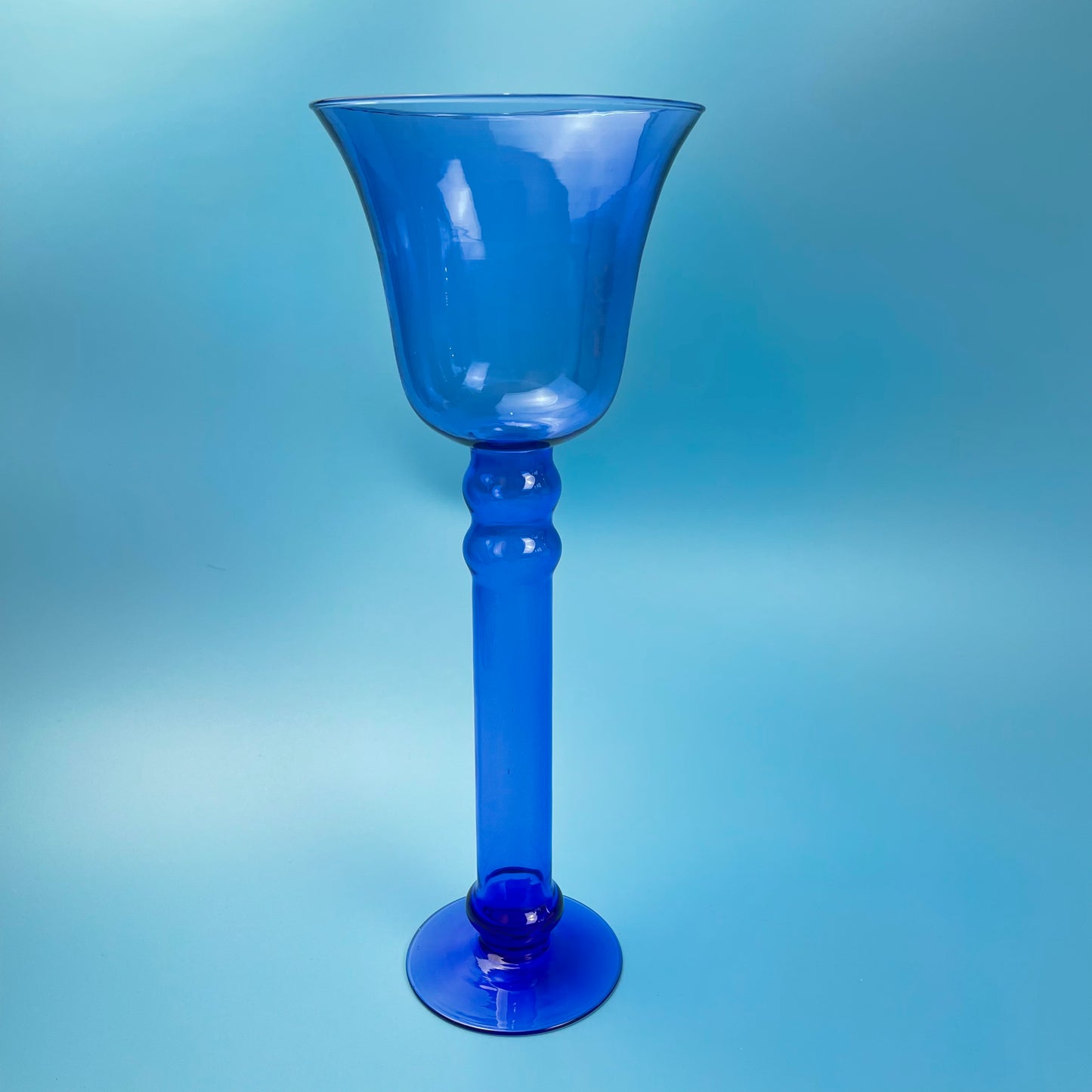 Blue Glass Mantle Decoration (Pair)