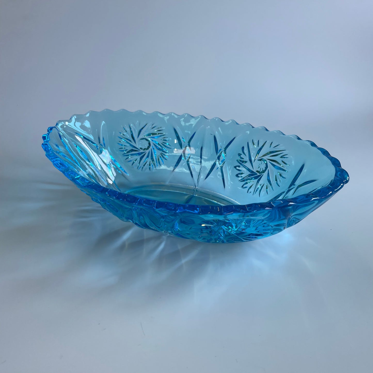 Bright Blue Glass Dish Small