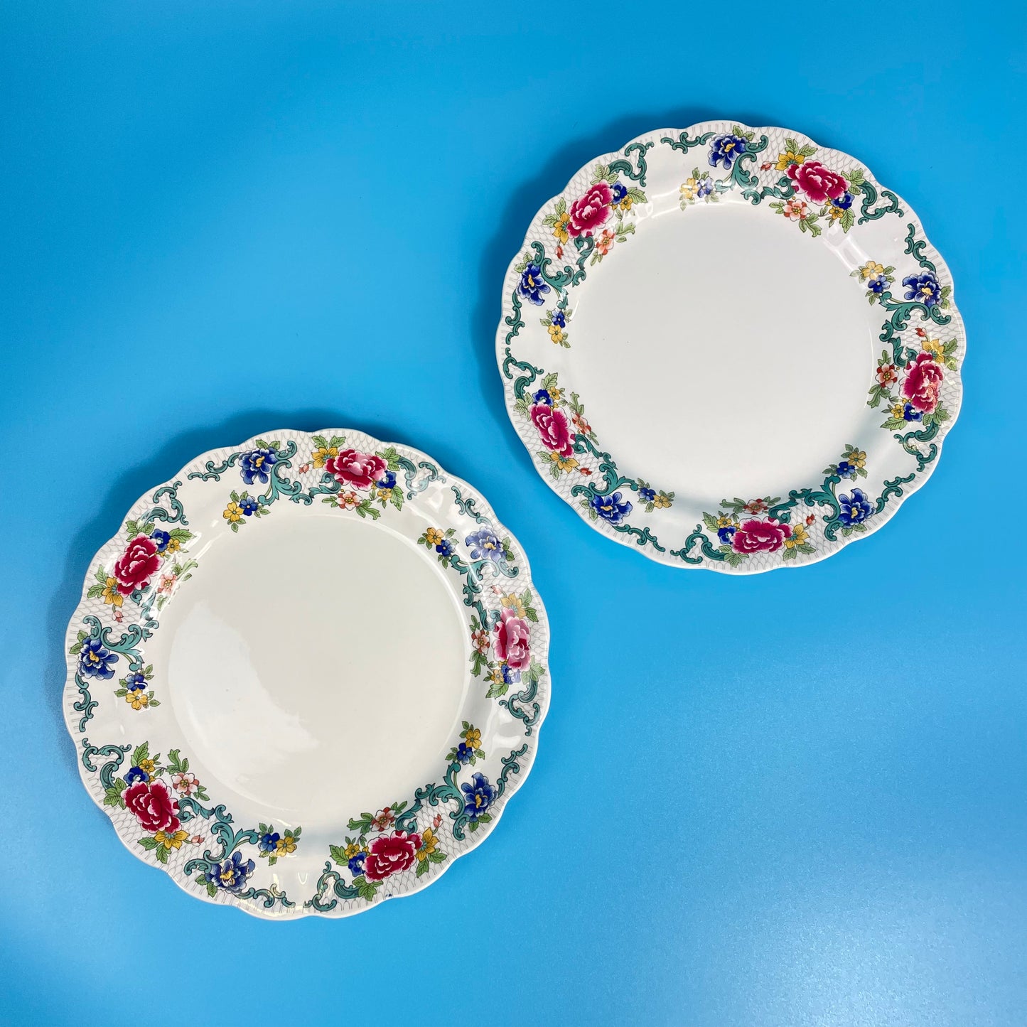 Booths Floradora Floral Design Side Plates (Pair)