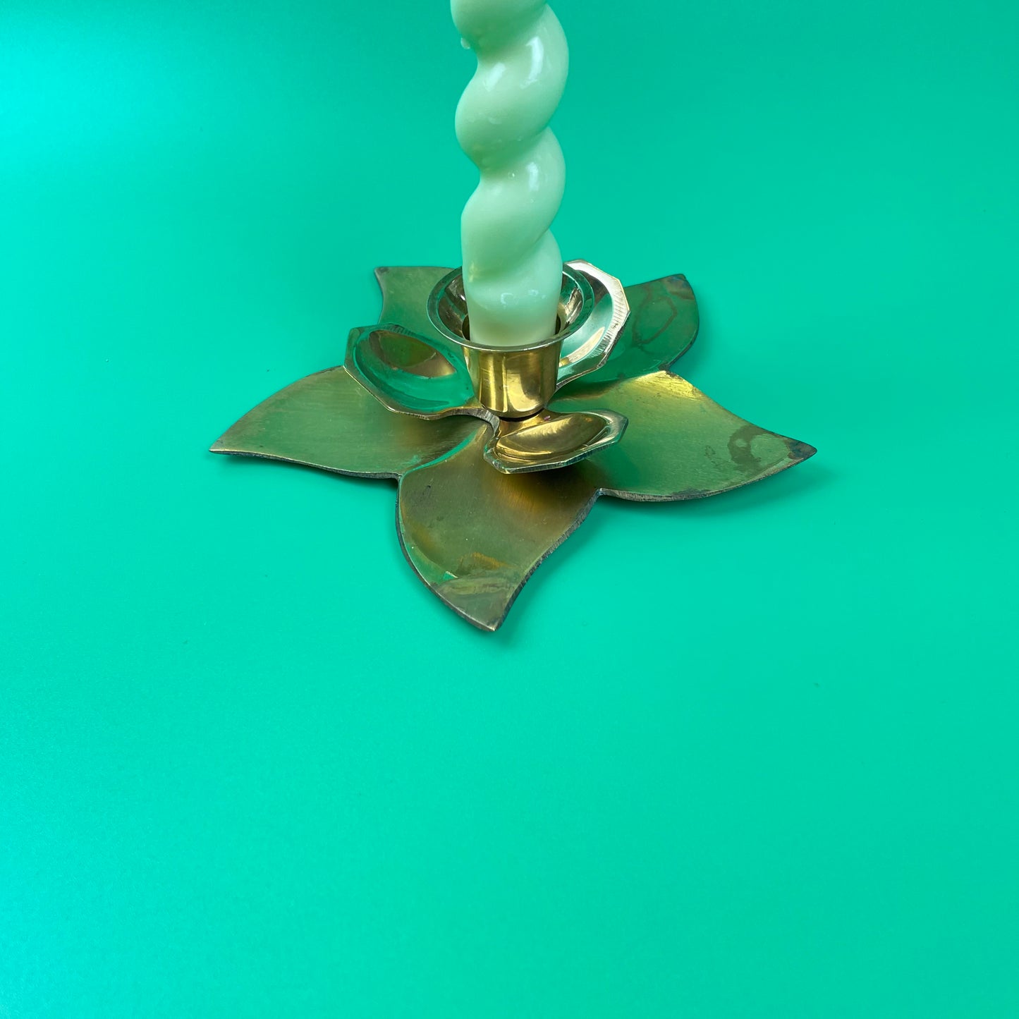 Brass Flower Candle Holder