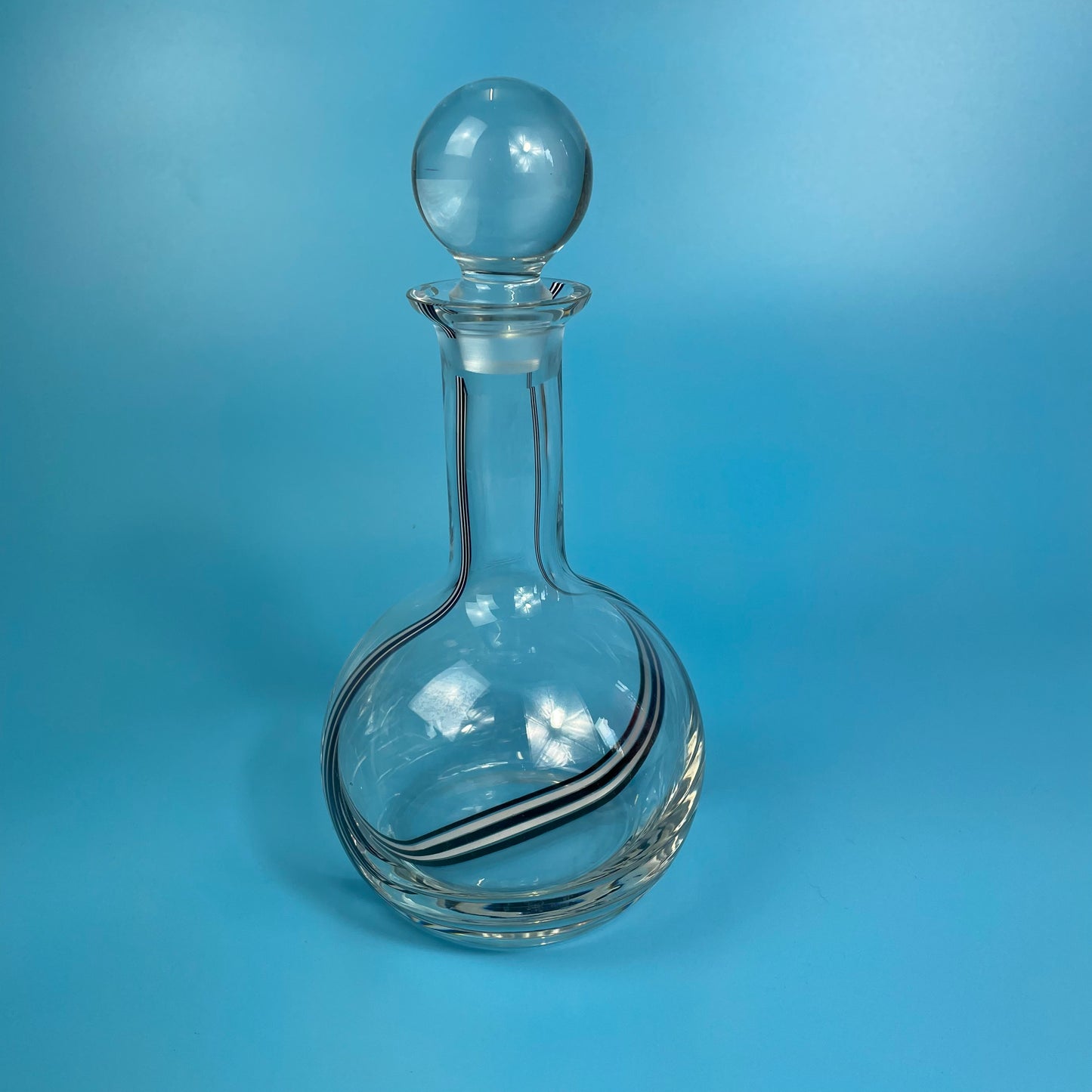 Caithness Glassware Swirl Decanter 1980s