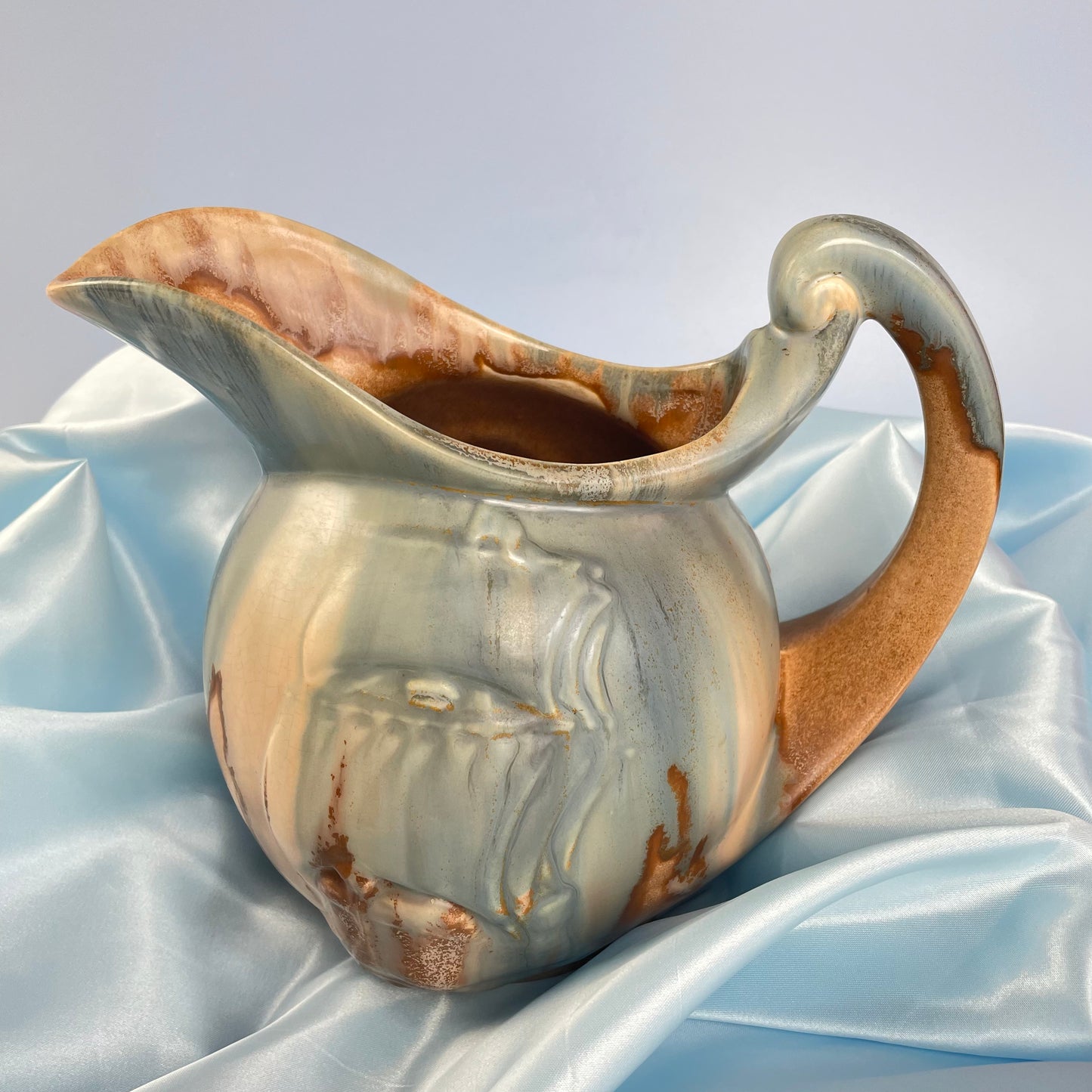 Galleon Glazed Ceramic Jug