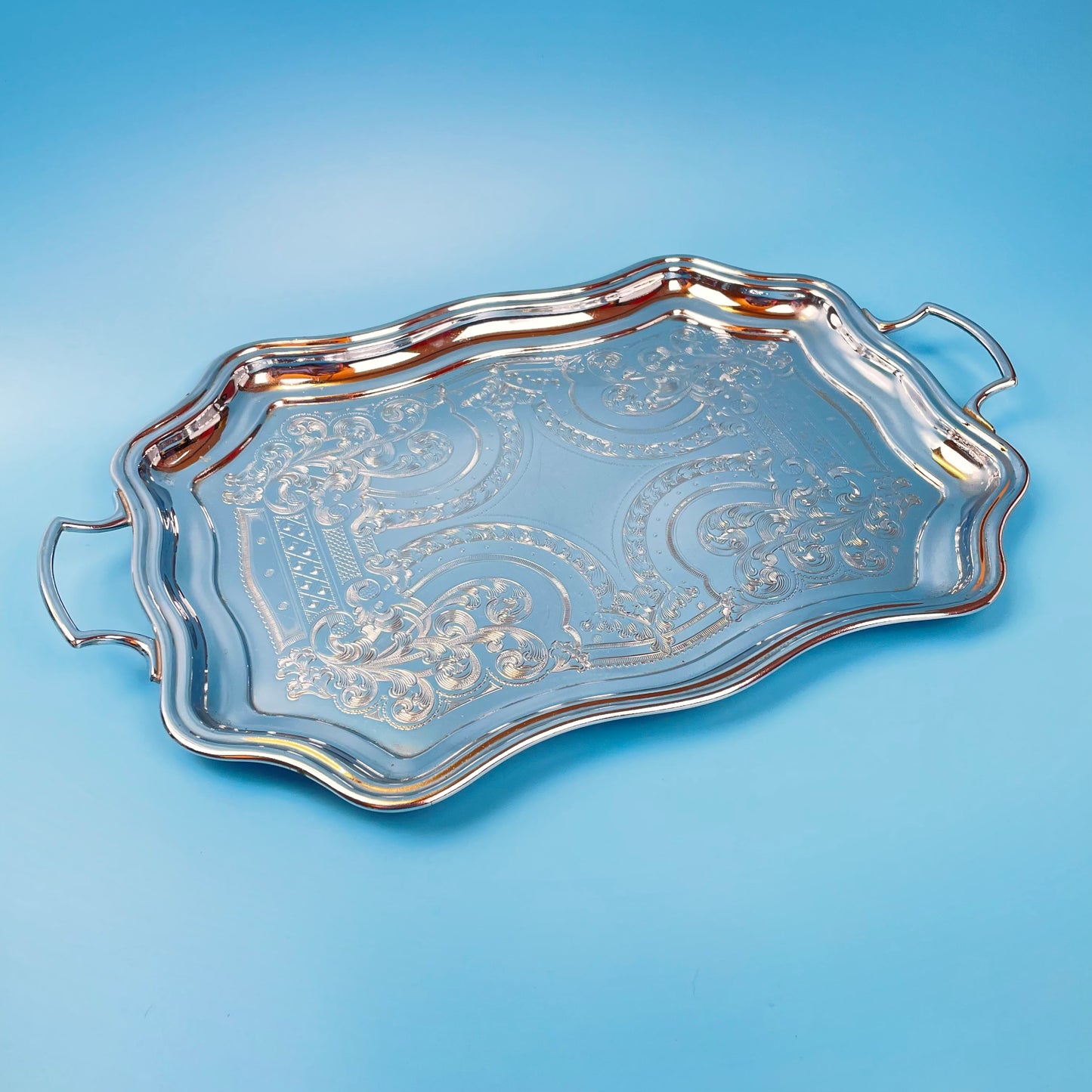 Swan Chrome Tea Set & Tray