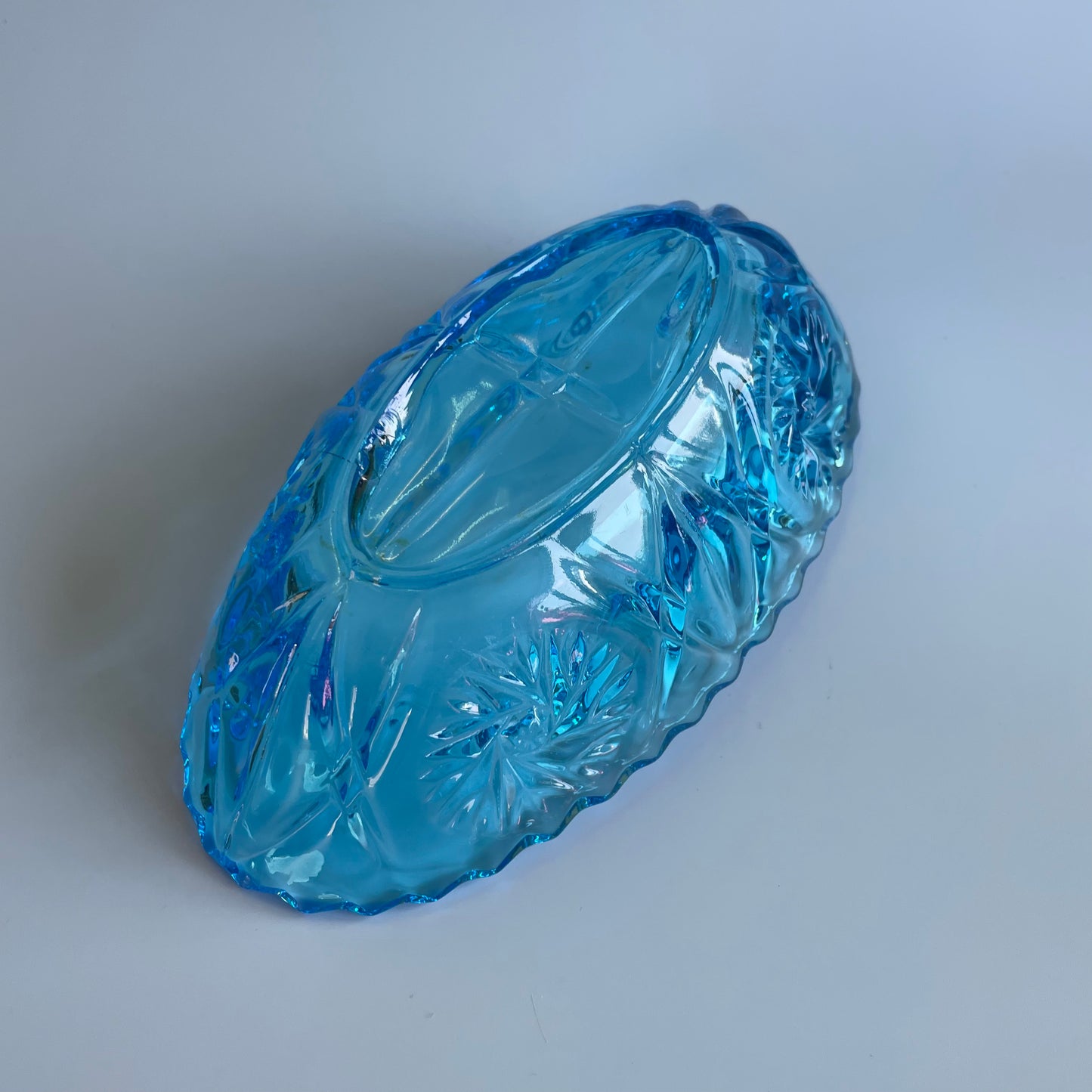 Bright Blue Glass Dish Small