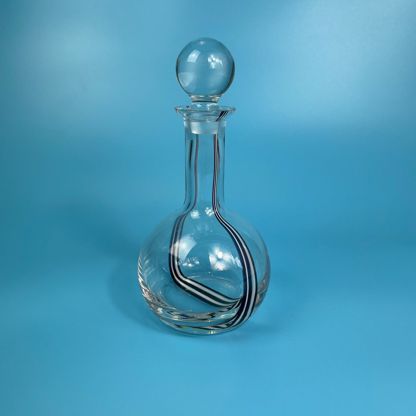 Caithness Glassware Swirl Decanter 1980s