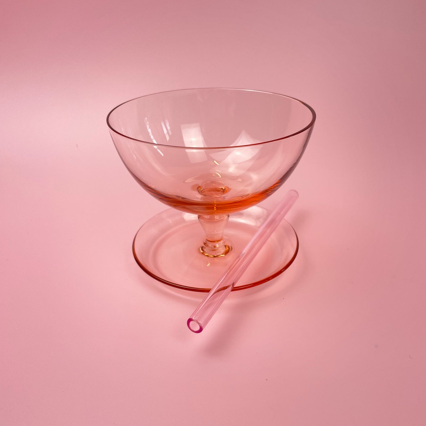 Vintage Sundae Coloured Glasses Drip Tray Cocktail